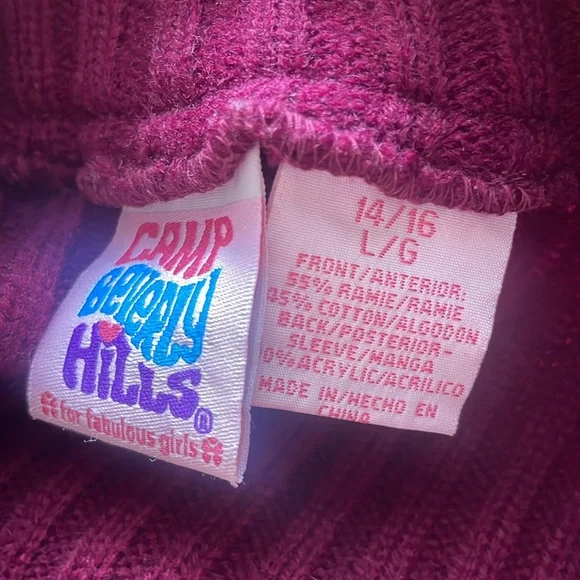 Vintage Camp Beverly Hills Corduroy & Knit Full Zip Jacket - Large 14/16